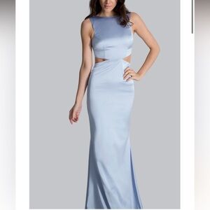 Light Blue Satin Gown